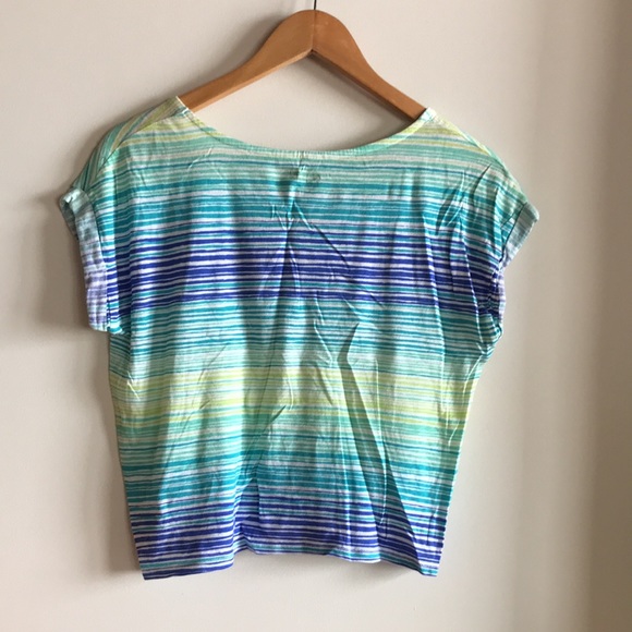 Light weight blue/green striped top - Picture 3 of 3